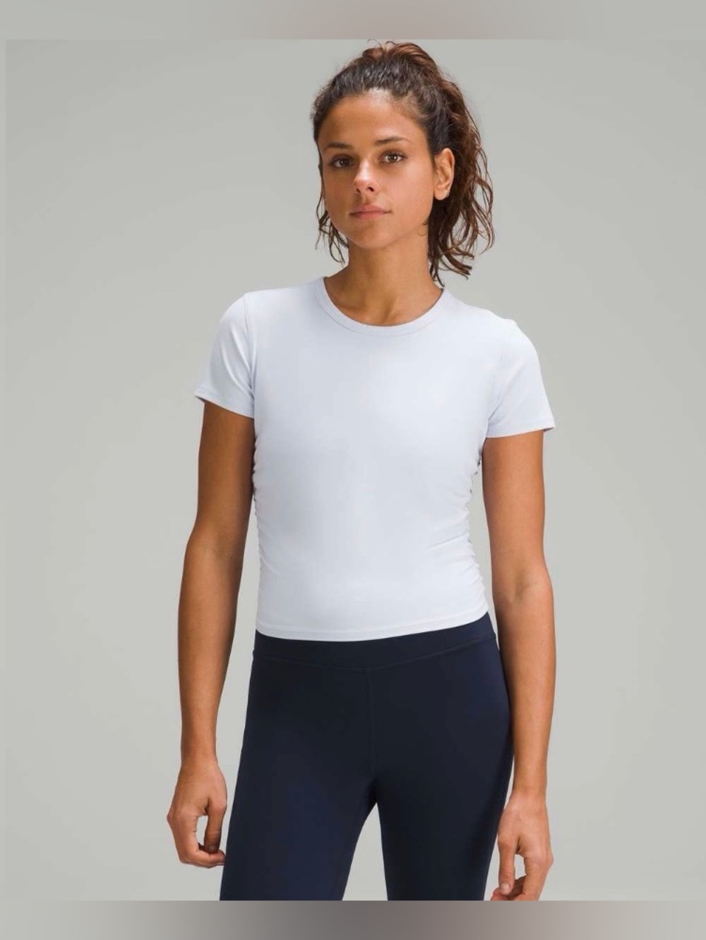Lululemon All It Takes Short Sleeve T-Shirt in Blissful Blue. Size 10